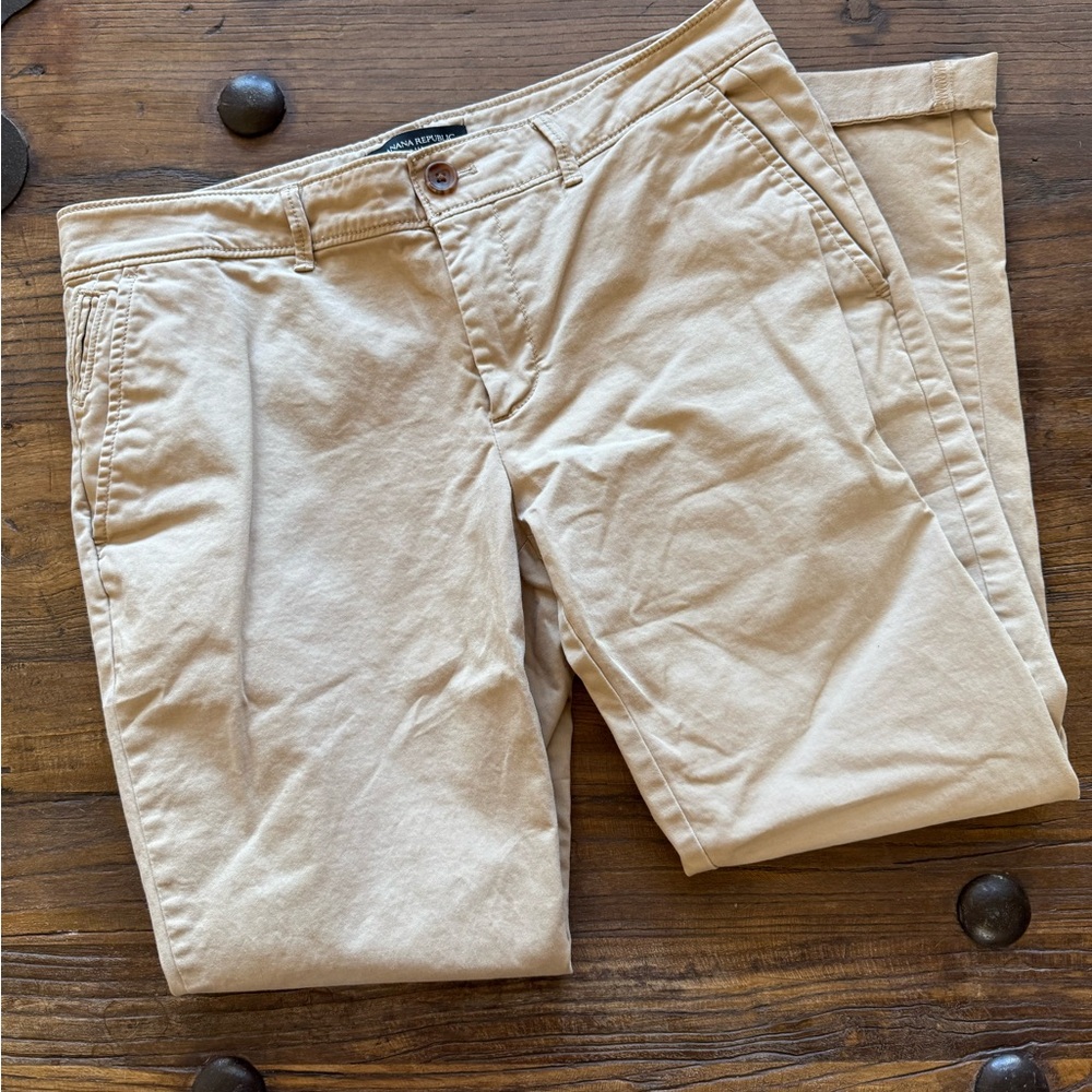 Banana Republic Factory Tan Straight Leg Pants